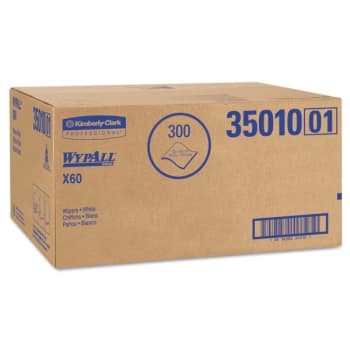Wypall X60 Shower Towels, 22 1/2 x 39, White, 100/Box, 3 Boxes/Carton
