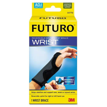 Image for Futuro Adjustable Reversible Splint Wrist Brace, Fits Wrists 5 1/2-8 1/2", Blac from HD Supply