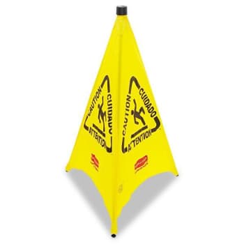 Image for Rubbermaid Commercial Three-Sided 'Wet Floor' Safety Cone, 30" (Yellow) from HD Supply