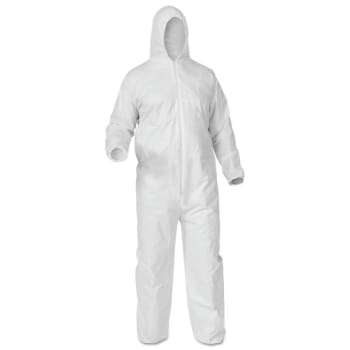 KleenGuard A35 Coveralls, Hooded, X-Large, White, Carton Of 25