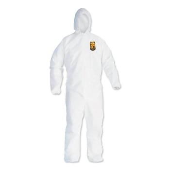 Kleenguard A40 Cuff And Ankles Hooded Coveralls, White, X-Large, Carton Of 25