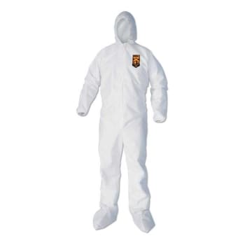 Image for Kleenguard A40 Cuff, Ankle, Hood & Boot Coveralls, White, 3x-Large, Carton Of 25 from HD Supply