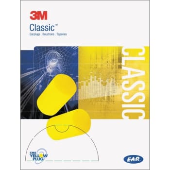 Image for 3M E·A·R Classic Small Earplugs in Pillow Paks, PVC Foam, Yellow, Box Of 400 from HD Supply