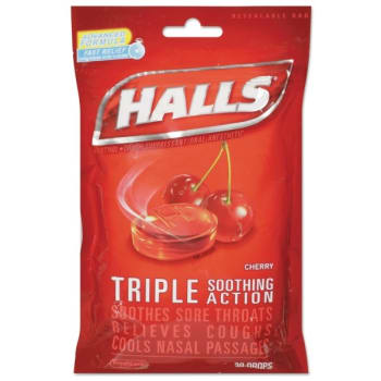 Image for Halls Triple Action Cough Drops, Cherry, 30/bag, 12 Bags/box from HD Supply