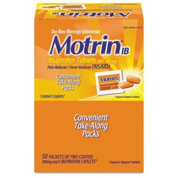 Image for Motrin Ib Ibuprofen Tablets, Two-Pack, 50 Packs/box from HD Supply