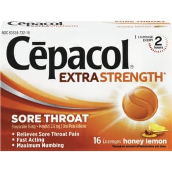 Image for Cepacol Extra Strength Sore Throat Lozenges, Honey Lemon, 16/Box, Carton Of 24 from HD Supply