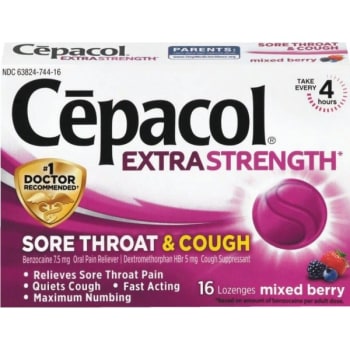 Image for Cepacol Sore Throat And Cough Lozenges, Mixed Berry, 16/pack, 24 Packs/carton from HD Supply