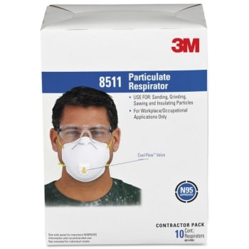 Image for 3m Particulate Respirator Mask W/cool Flow Exhalation Valve, Box Of 10 from HD Supply