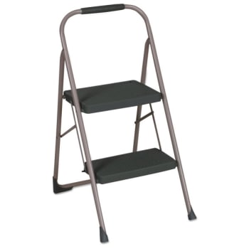 Image for Cosco 2-Step Big Step Folding Stool, 200lb, 22" Spread, Black/gray from HD Supply