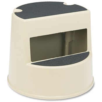 Image for Rubbermaid Rolling Step Stool, Curved Design, Retracting Casters, Beige from HD Supply