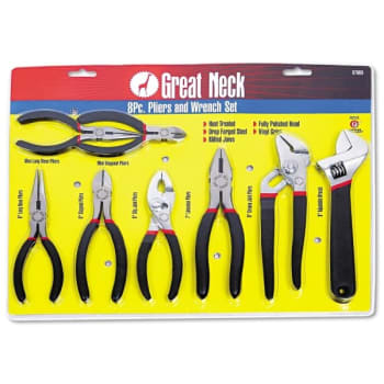 Image for Great Neck 8-Piece Steel Pliers and Wrench Tool Set from HD Supply