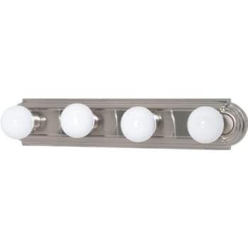 Image for SATCO® Racetrack Style 24 in 4-Light Vanity Light Fixture (Brushed Nickel) from HD Supply