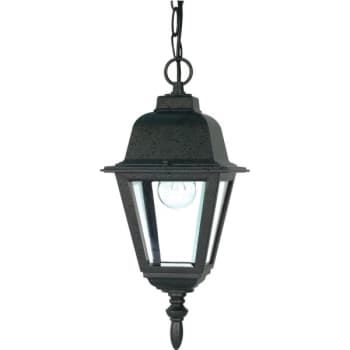 Satco® Nuvo Briton 6 X 18 In. 1-Light Hanging Outdoor Lantern (Textured Black)