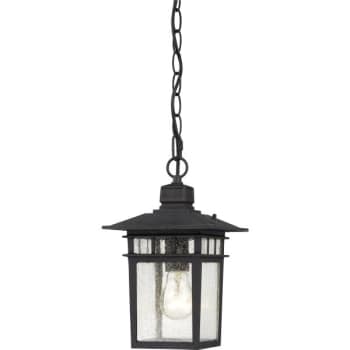 Satco® Nuvo Cove Neck 7 X 12 In. 1-Light Hanging Outdoor Lantern (Textured Black)