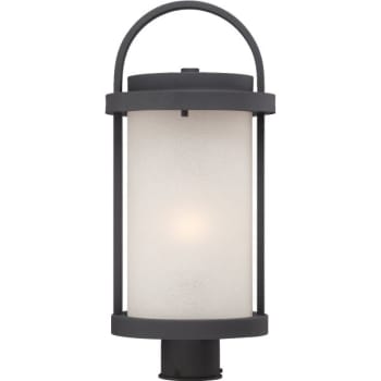 Image for SATCO® Nuvo Textured Black Willis LED Outdoor Post With Antique White Glass from HD Supply