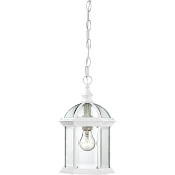 Image for Satco® Nuvo Boxwood 8 X 13.75 In. 1-Light Hanging Outdoor Lantern (White) from HD Supply