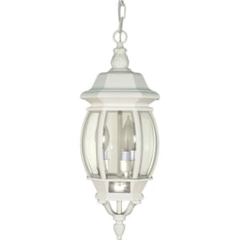 Image for Satco® Nuvo Central Park 7.38 X 20 In. 3-Light Hanging Outdoor Lantern (White) from HD Supply