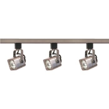 Image for Satco® Nuvo Brushed Nickel Three-Light Mr16 Line Voltage Square Track Kit from HD Supply