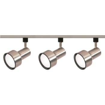 Image for Satco® Nuvo Brushed Nickel Three-Light R30 Step Cylinder Track Kit from HD Supply