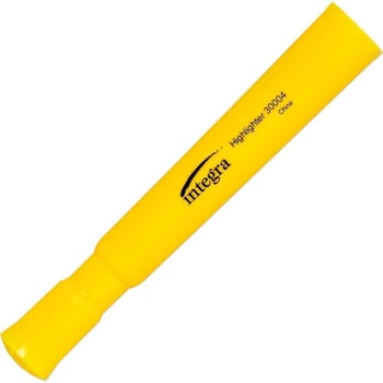 Image for Integra Fabrics Desk Highlighter Chisel Tip Florescent Yellow Package Of 12 from HD Supply