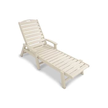 Trex Outdoor Furniture Sand Castle Stackable Patio Chaise Lounge Chair