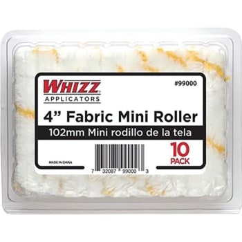 Image for Whizz 4" Yellow Stripe Acrylic Mini Roller Clamshell, 1/2" Nap, Package Of 120 from HD Supply