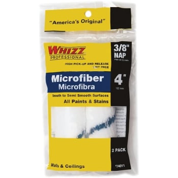 Image for Whizz 4" Xtrasorb Microfiber Blue Stripe Mini Roller, 3/8" Nap, Package Of 20 from HD Supply