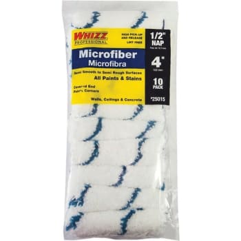 Image for Whizz 25015 4" Microfiber Blue Stripe 1/2" Nap Mini Roller, Package Of 10 from HD Supply