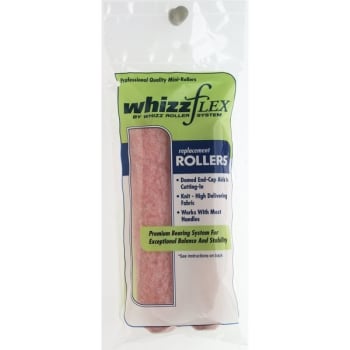 Whizz 44218 6-1/2" Pink Polyester 1/2" Nap Mini Roller, Package Of 20