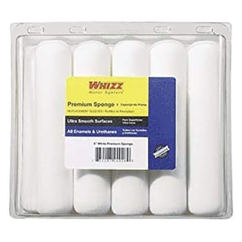 Whizz 4" Premium White High Density Concave Foam Mini Roller, Package Of 10
