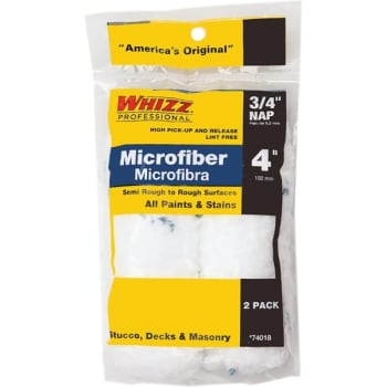 Image for Whizz 4" Xtrasorb Microfiber Blue Stripe Mini Roller, 3/4" Nap, Package Of 20 from HD Supply