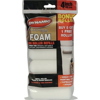 Image for Dynamic Hm005360 4" Mini Foam Roller Refill Zip Bag, Package Of 60 from HD Supply