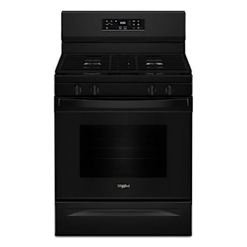 Image for Whirlpool 30-Inch 5.0 Cu. Ft. 4 Burner Grate Self Clean Gas Range In Black from HD Supply