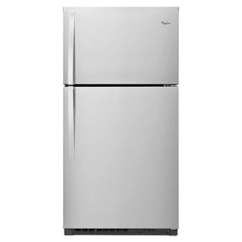 Whirlpool ENERGY STAR 21 Cu. Ft. Top-Freezer Refrigerator, Monochromatic Stainless Steel, ADA
