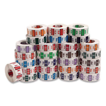 Smead A-Z Color-Coded End Tab Filing Labels A-Z 1x1.25 White Package Of 26