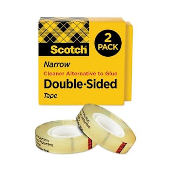 Image for Scotch Double-Sided Tape 1" Core 0.5"X75 Ft Clear Package Of 2 from HD Supply