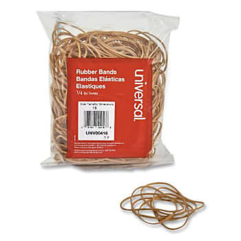 Image for Universal Rubber Bands Size 16 0.04" Gauge Beige 4 Oz Box Package Of 475 from HD Supply