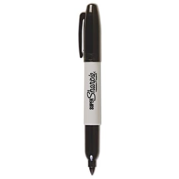 Sharpie Super Permanent Marker Fine Bullet Tip Black Package Of 6