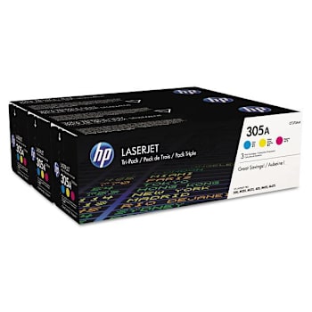 Image for HP 305a Cf370a-M Cyan/Magenta/Yellow Original Laserjet Toner Cartridges Package Of 3 from HD Supply