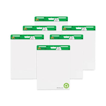 Image for Post-It Vertical-Orientation Self-Stick Easel Pad Unruled 25x30 White Case Of 6 from HD Supply
