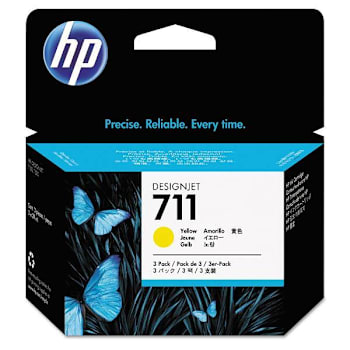 Image for HP 711, (Cz136a) 3-Pack Yellow Original Ink Cartridges from HD Supply