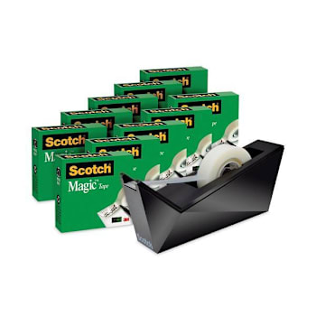 Image for Scotch Magic Tape Desktop Dispenser Value Pack 1" Core Clear Package Of 10 from HD Supply