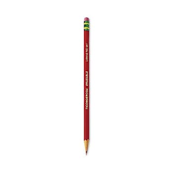 Image for Ticonderoga Erasable Color Pencil 2.6mm 2b Carmine Red Lead/Barrel Package Of 12 from HD Supply