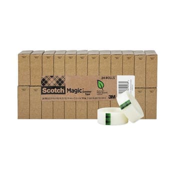 Scotch Magic Greener Tape 1" Core 0.75"X75 Ft Clear Package Of 24