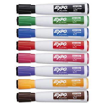 Image for Expo Magnetic Dry Erase Marker Broad Chisel Tip Assorted Colors Package Of 8 from HD Supply