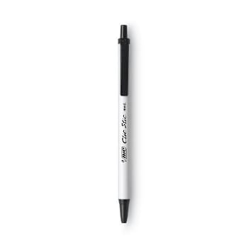 Image for Clic Stic Ballpoint Pen Value Pack, Retractable, Medium 1 mm, Black Ink, White Barrel, 24/Pack from HD Supply
