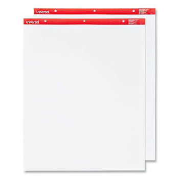Image for Universal Easel Pads/Flip Charts Unruled 27x34 White Case Of 2 from HD Supply