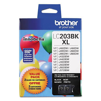 Image for Brother Innobella High-Yield Ink 550 Page-Yield Black Package Of 2 from HD Supply