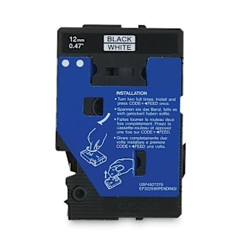 Image for Brother Tc Tape Cartridges 0.5"X25.2 Ft Black On White Package Of 2 from HD Supply