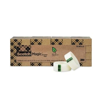 Image for Magic Greener Tape, 1" Core, 0.75" X 75 Ft, Clear, 16/Pack from HD Supply
